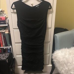 DKNY Classic Black Midi Dress